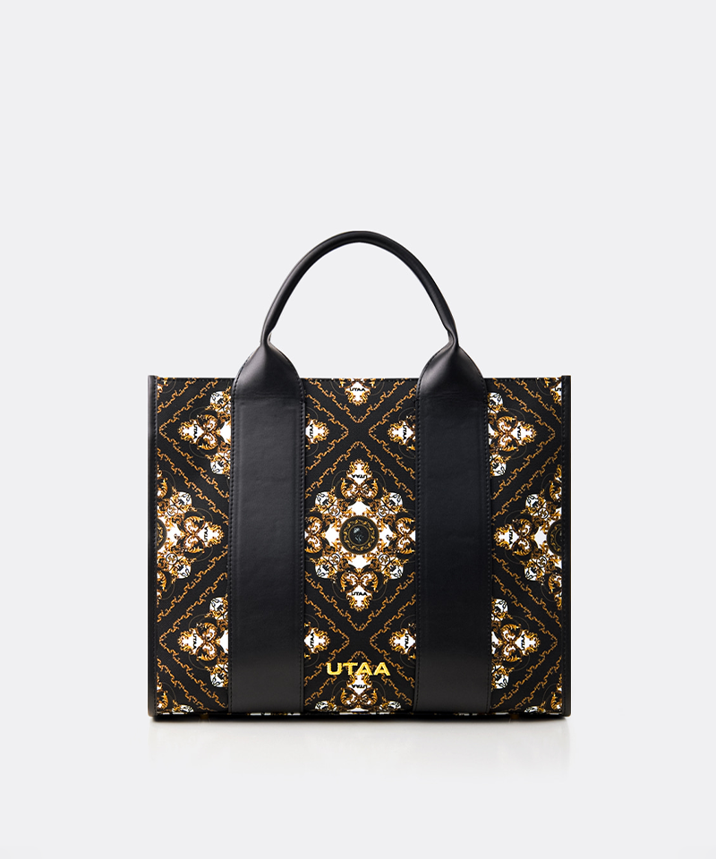 UTAA Midnight Panther Baroque Tote Bag - Black