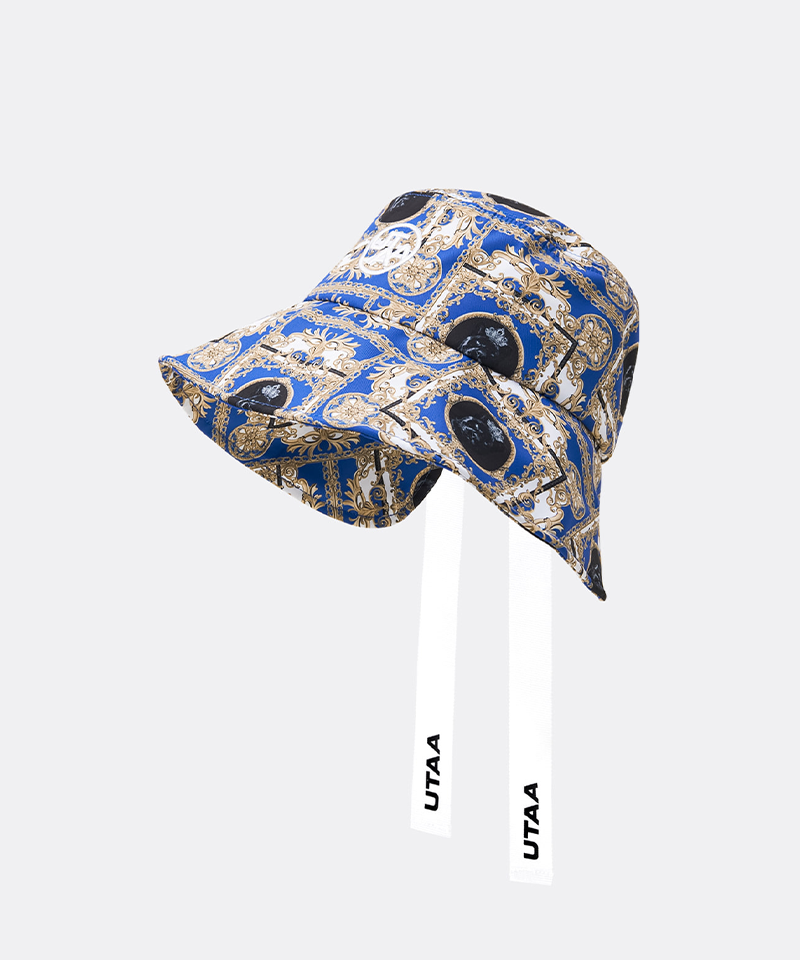 UTAA Women's Color Season Baroque Back Open Bucket Hat - Blue