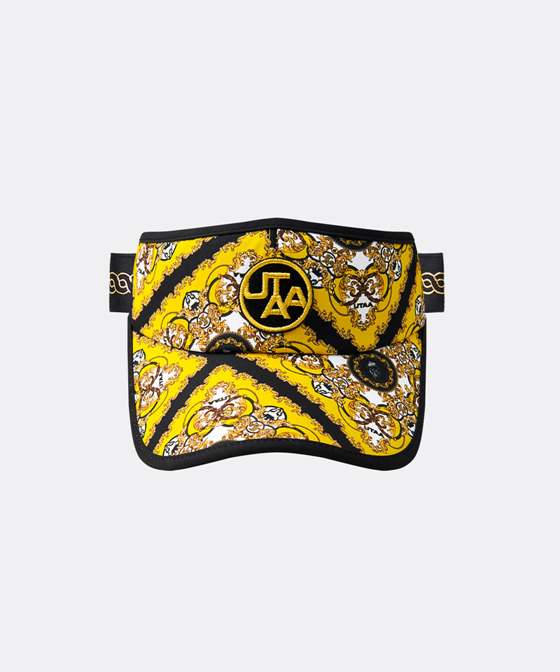 UTAA Women's Midnight Panther Baroque Ribbon Sun Visor - Yellow