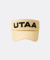 UTAA Logo Raffia Sun Visor - Beige