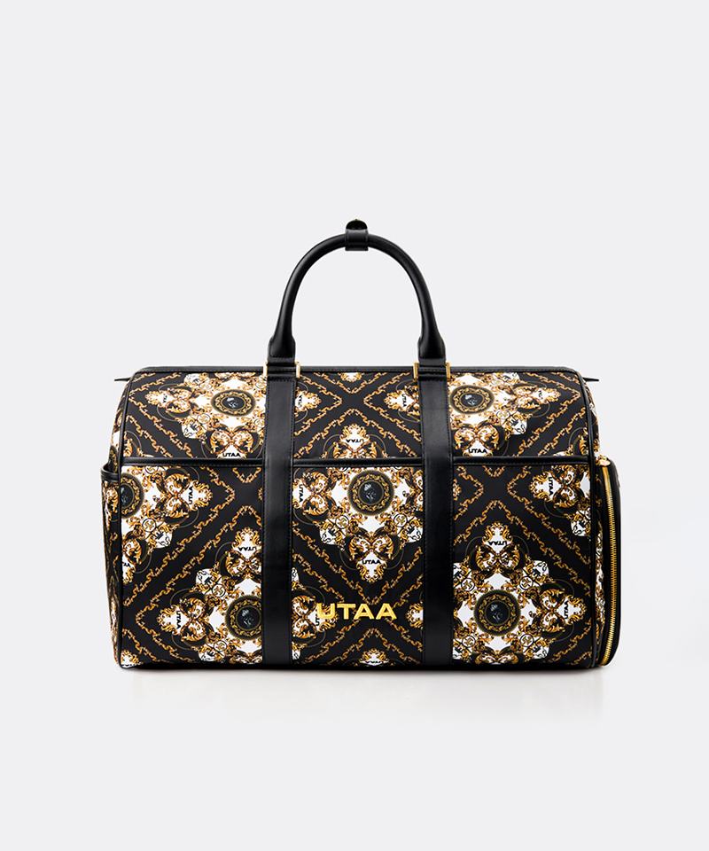 UTAA Midnight Panther Baroque Boston Bag - Black