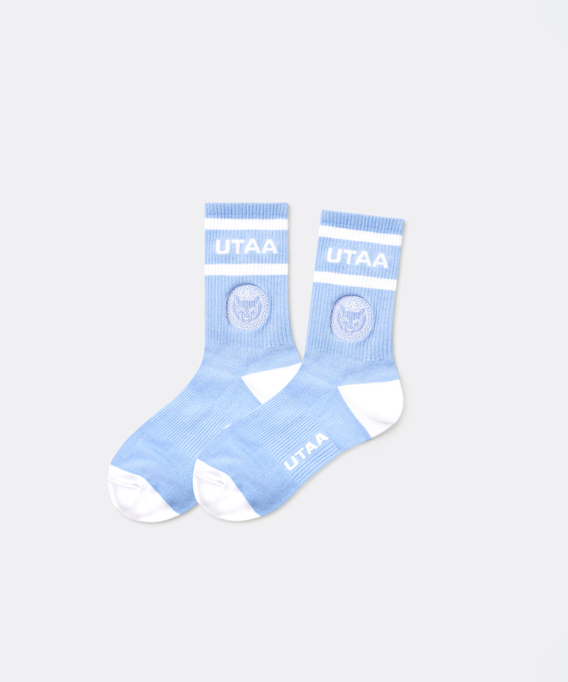 UTAA Women's Ring Panther Line Color Socks - Sky Blue