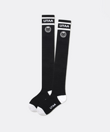 UTAA Women's Ring Panther Line Color Knee Socks - Black