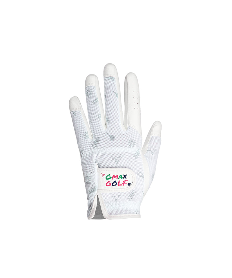 Gmax Women's Mesh Sheepskin Glove- Both hands - White