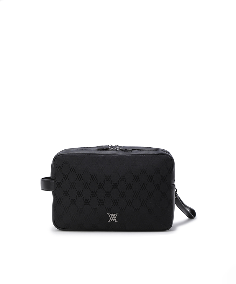 Anew Golf Jacquard Easy Pouch - Black
