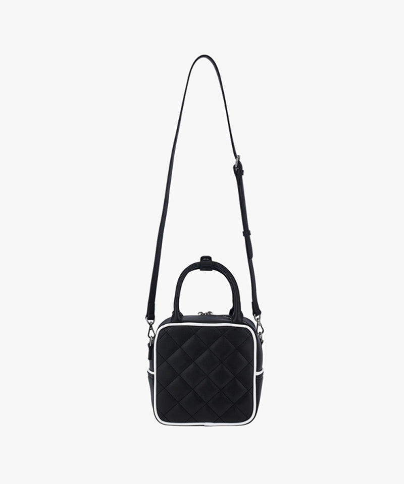 FAIRLIAR Quilted Square Tote Bag - Black