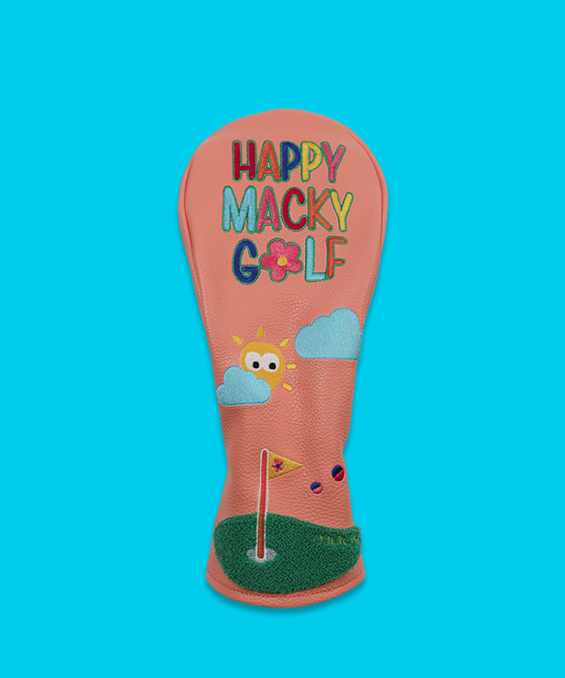 MACKY Golf: Happy Driver Cover - Coral