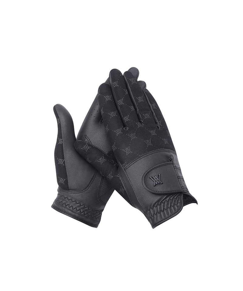 Women's Monogram See-Through Glove (PAIR) - Black