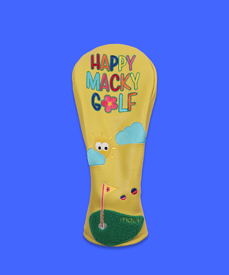 MACKY Golf: Happy Driver Cover - Mustard