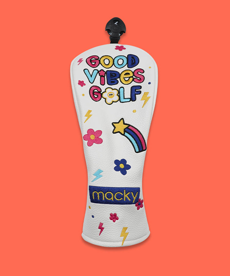 MACKY Golf: Good Vibe Wood Cover - White