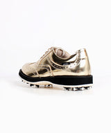 [Warehouse Sale] Giclee No.21 Premium Leather Golf Shoes - Gold