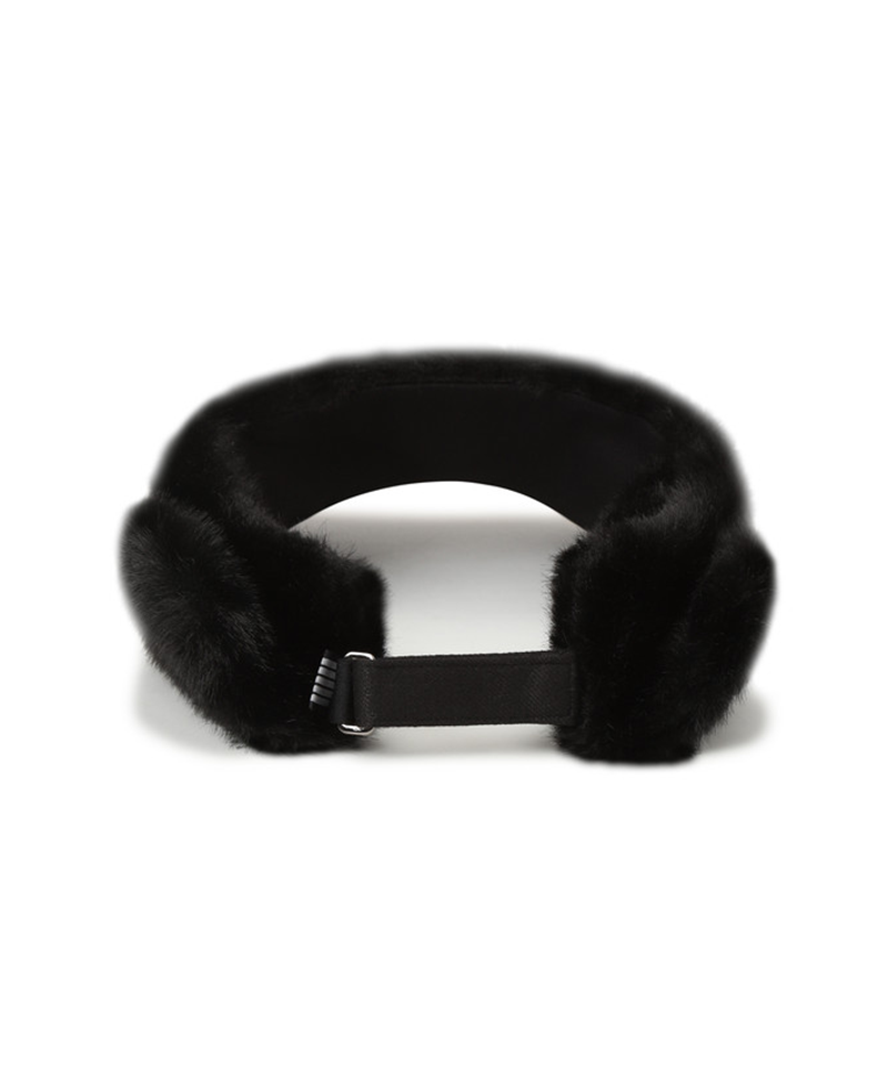 Amazing Cre Women's Fur Trimming Visor - Black