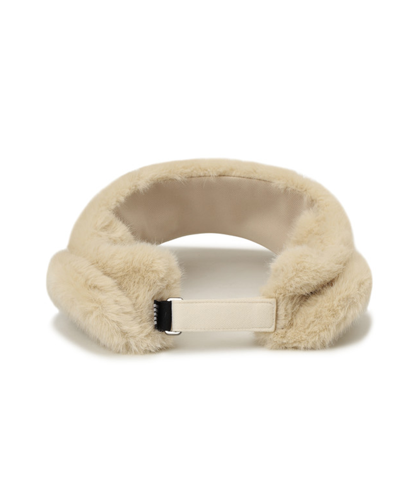 Amazing Cre Women's Fur Trimming Visor - Stone