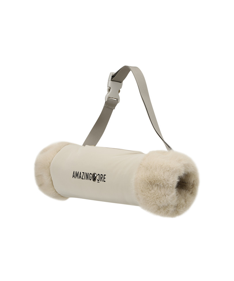 Amazing Cre Fur Hand Warmer - Stone