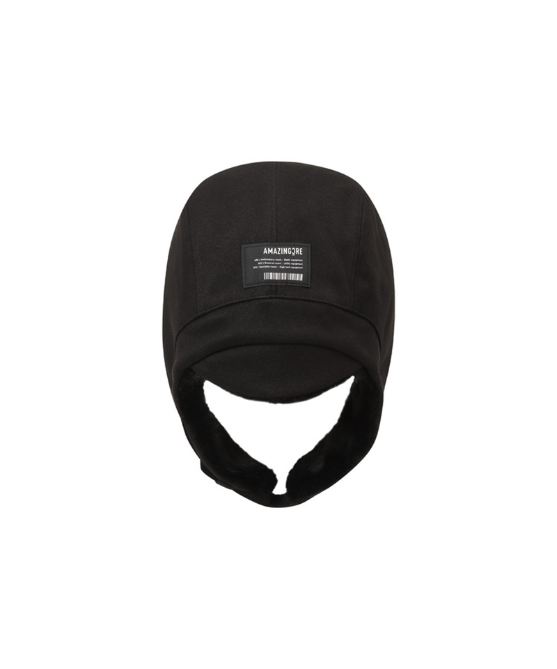 Amazing Cre Unisex Fur Trapper Cap - Black