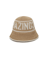 Amazing Cre Logo Cotton Knitted Hat - Light Beige
