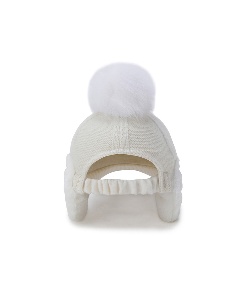 Women's Line Knit Ballcap - Cream