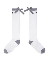Women's Ribbon Knee Socks - Off White