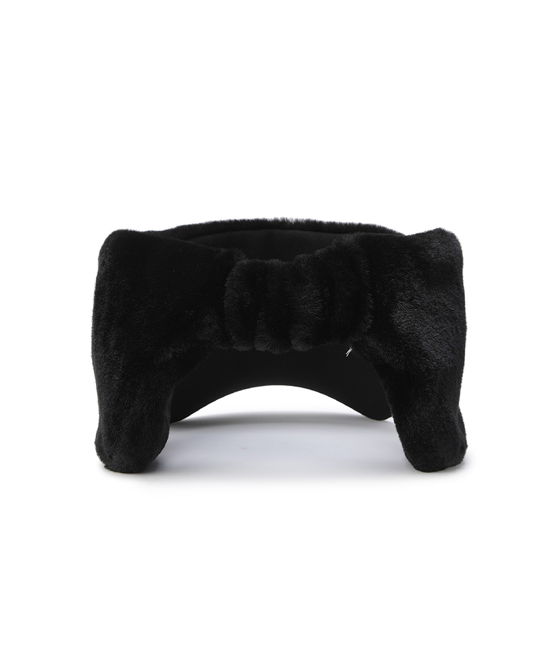 Women's Fur Visor - Black