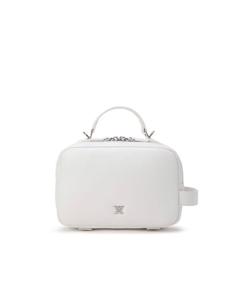 Women's Padded Color Pouch - Cream