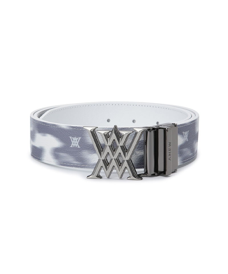 Men's Mosaic Reversible Belt - Off White