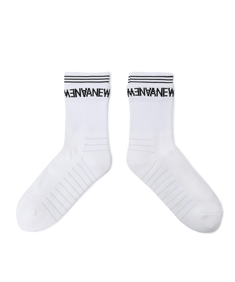 Men's Essential Middle Socks - White
