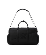Unisex Fabric Mix Boston Bag - Black