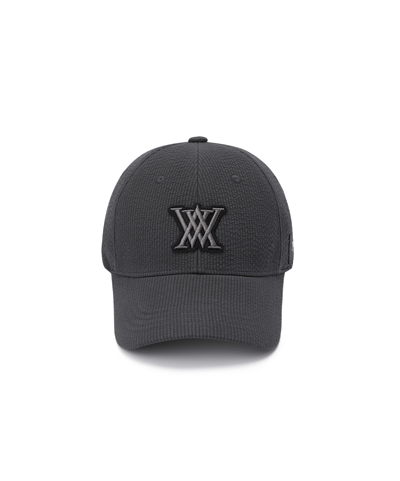 Uni Seersucker  Cap - Dark Grey