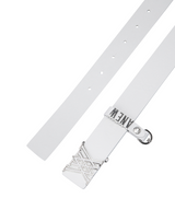 Women's Logo Ring Belt - White