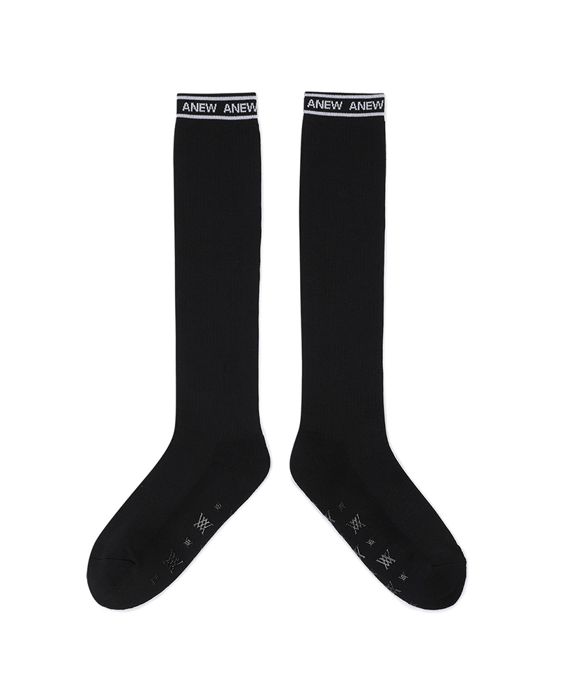Women's Aqua Mesh Knee Socks - Black