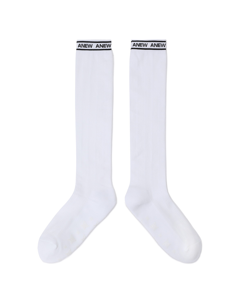 Women's Aqua Mesh Knee Socks - White