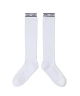 Women's Aqua Mesh Knee Socks - White