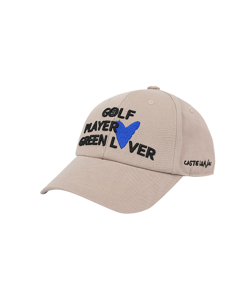 Castelbajac Men's Slogan Embroidery Point Ball Cap - Beige