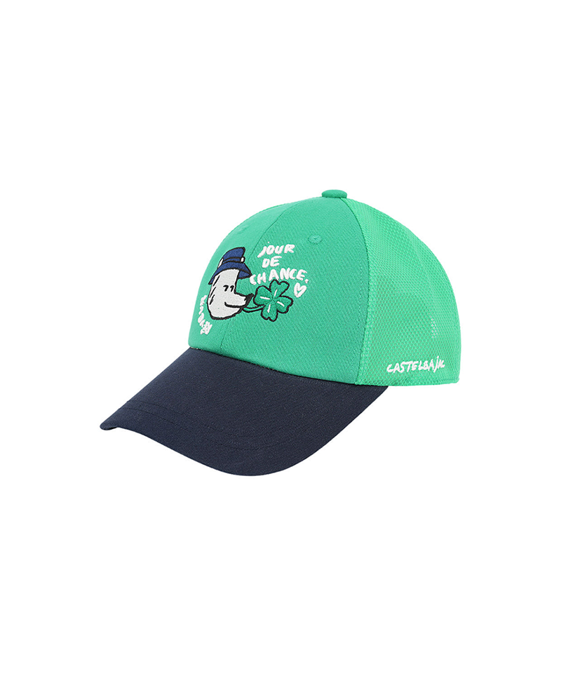 Castelbajac Men's Color Block Mesh Character Ball Cap - Green