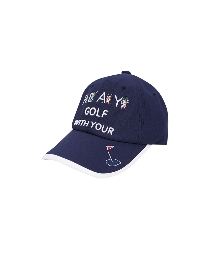 Castelbajac Men's Color Block Point Character Embroidery Ball Cap - Navy