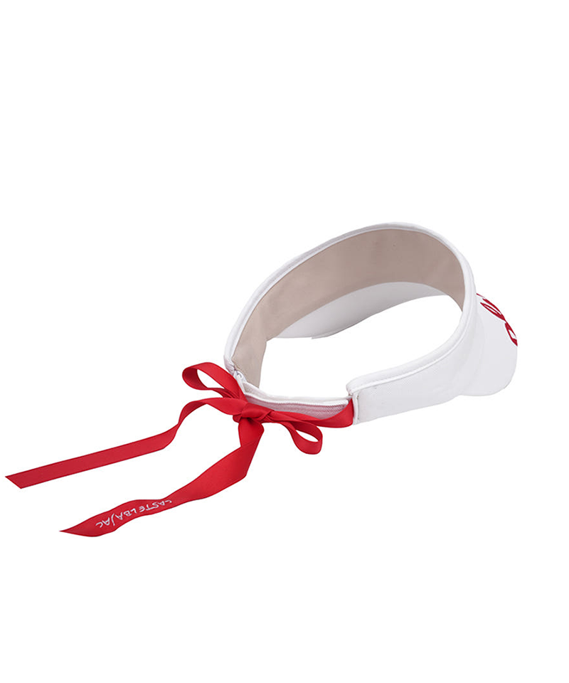 Castelbajac Women's Embroidered Ribbon Sun Cap - White