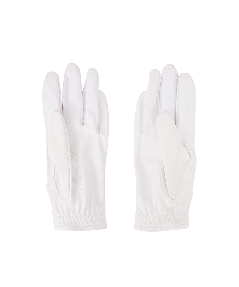 Castelbajac Women's Synthetic Leather Slogan Two-Handed Gloves - White