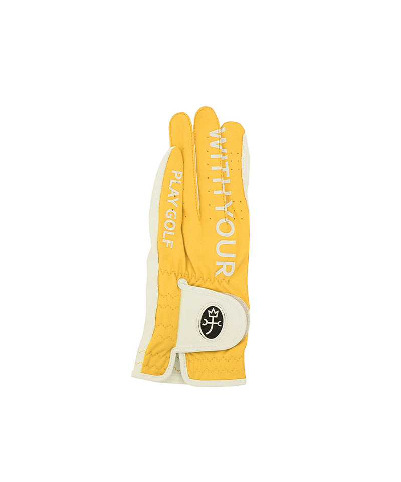 Castelbajac Women's Synthetic Leather Logo Two-Handed Gloves - Yellow