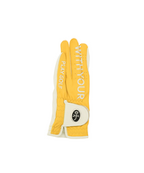 Castelbajac Women's Synthetic Leather Logo Two-Handed Gloves - Yellow