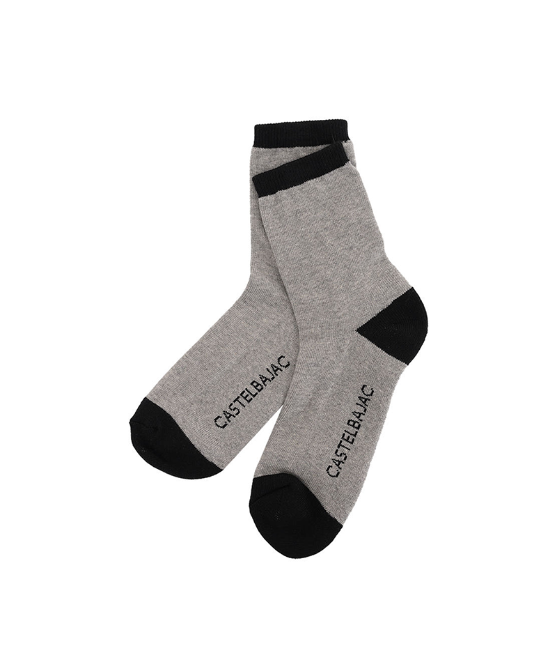 Castelbajac Men's Contrast Accent Long Socks - Grey