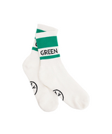 Castelbajac Women's Color Block Slogan Long Socks - Green