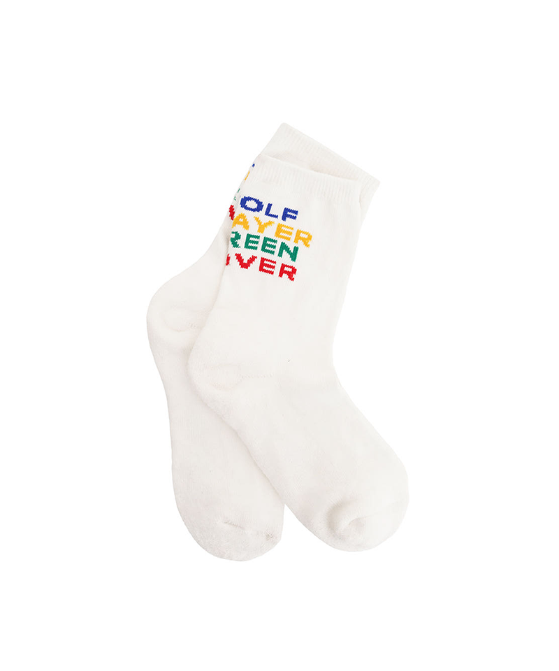 Castelbajac Women's Slogan Point Long Socks - White