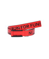 Castelbajac Men's Print Buckle Belt - Red