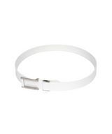 Castelbajac Men's Embossed Buckle Belt - White