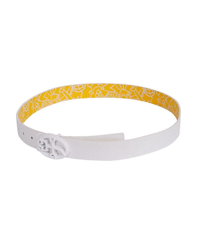 Castelbajac Women's Reversible Belt - White