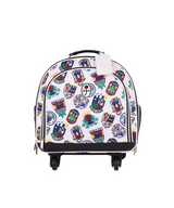 Castelbajac Women's Symbol Pattern Wheeled Trolley Bag - White