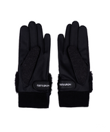 Castelbajac Women's Ribbon Point Fleece Winter Gloves - Charcoal