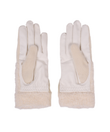 Castelbajac Women's Embroidered Fleece Gloves - Ivory