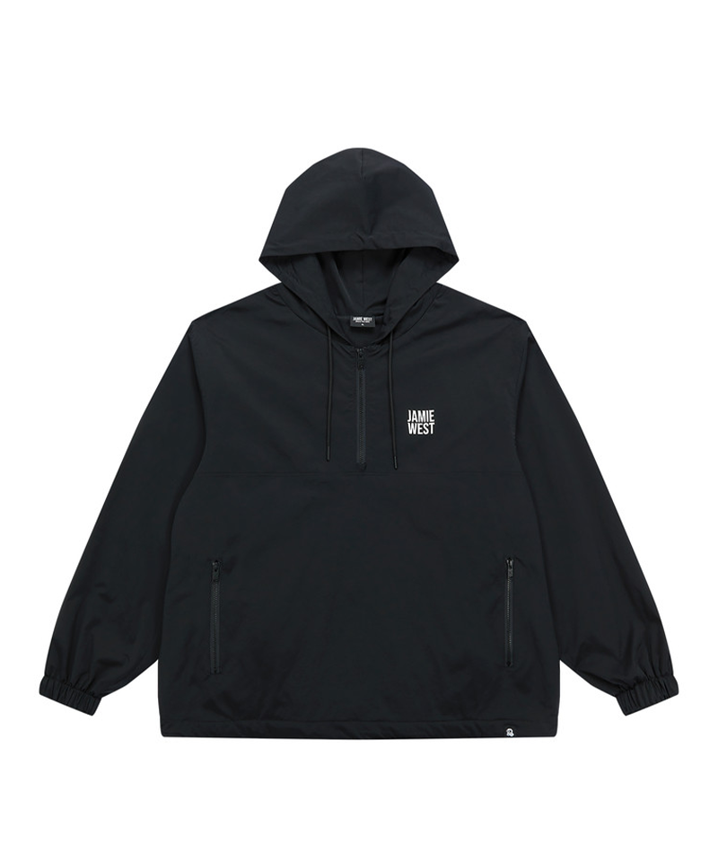 Jamie West Active Half Zip-up Hoodie Pullover - Black