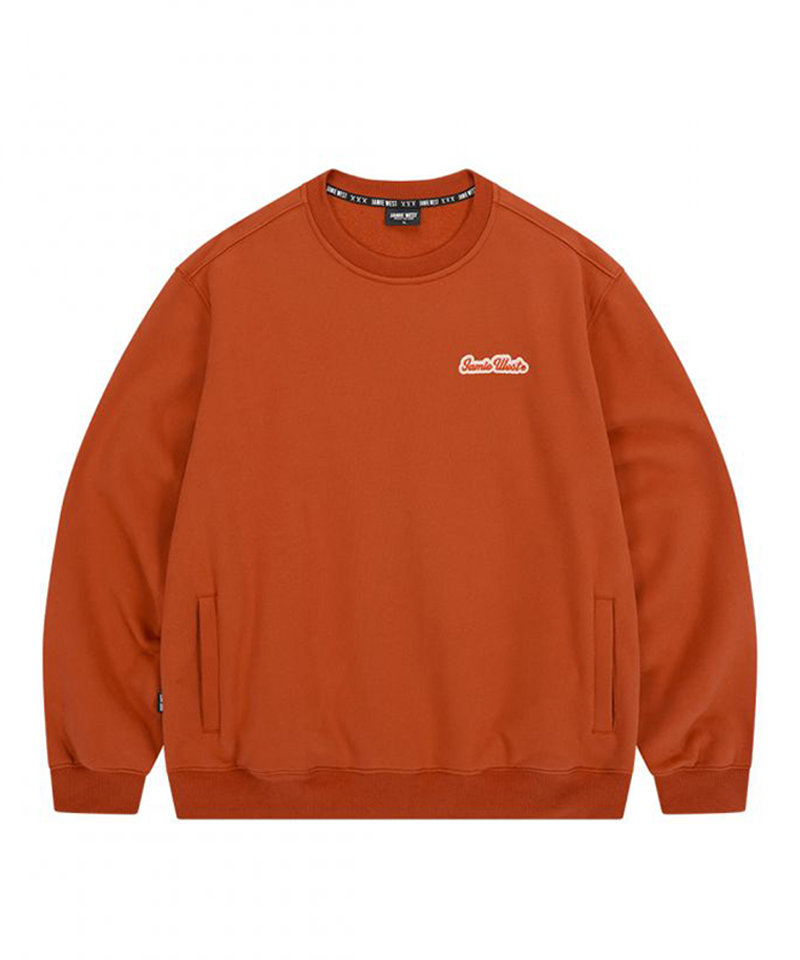 Jamie West Boucle Applique Brushed Sweatshirts - Orange